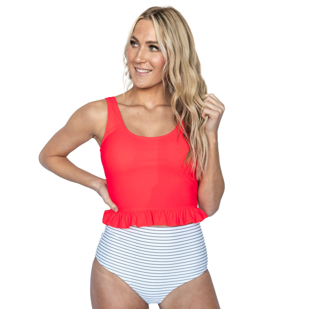 Criss Cross Back Tankini Top