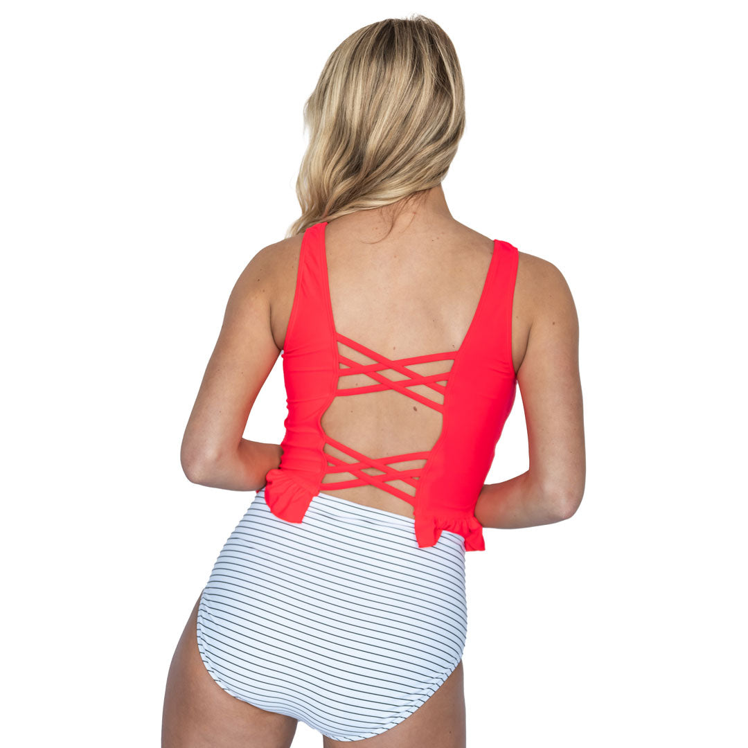 Criss Cross Back Tankini Top