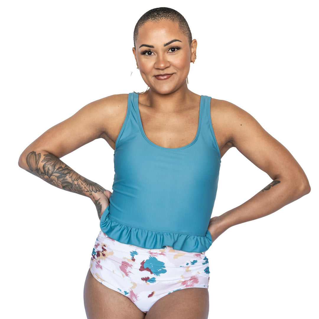 Criss Cross Back Tankini Top