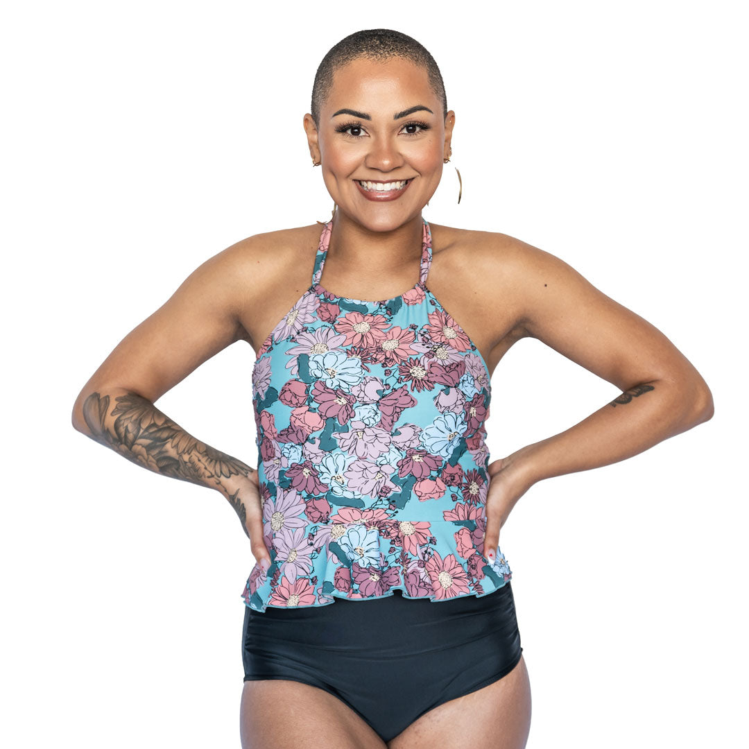 Peplum sales swim tops