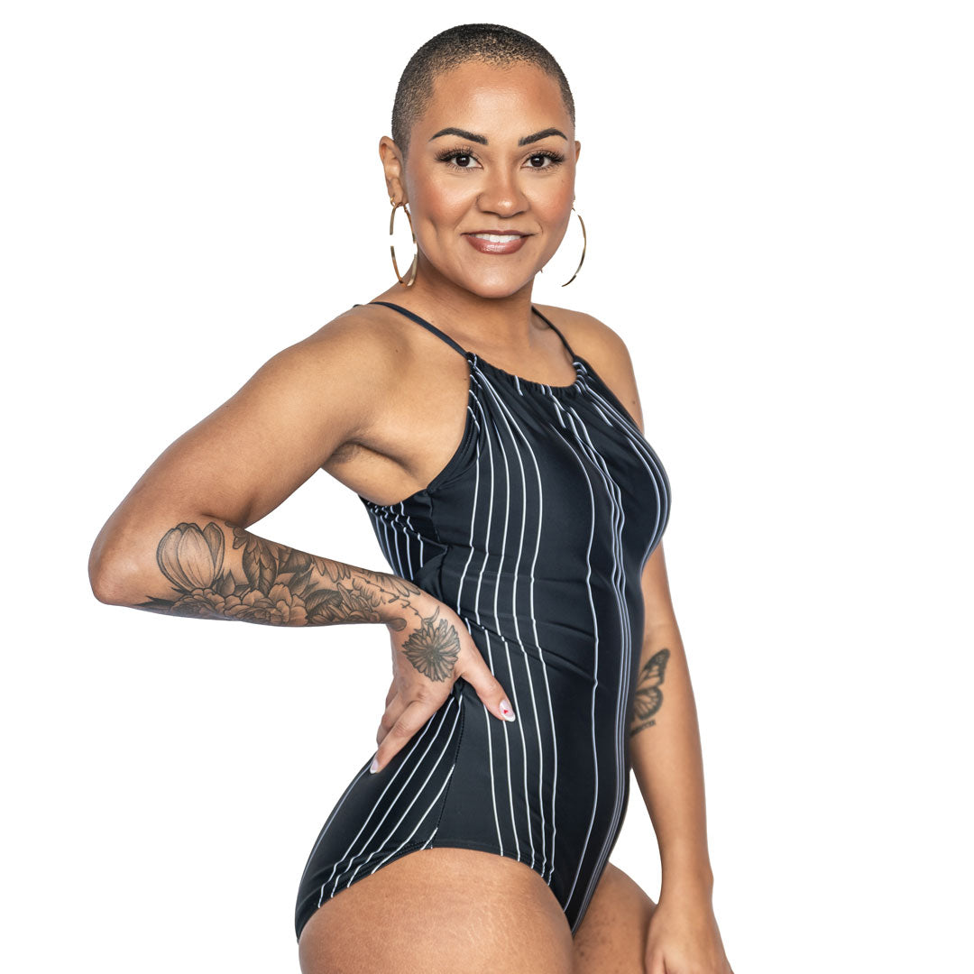 High Neck One Piece Swimsuit