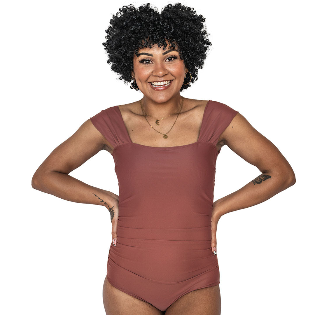 Thick Strap One Piece Swimsuit