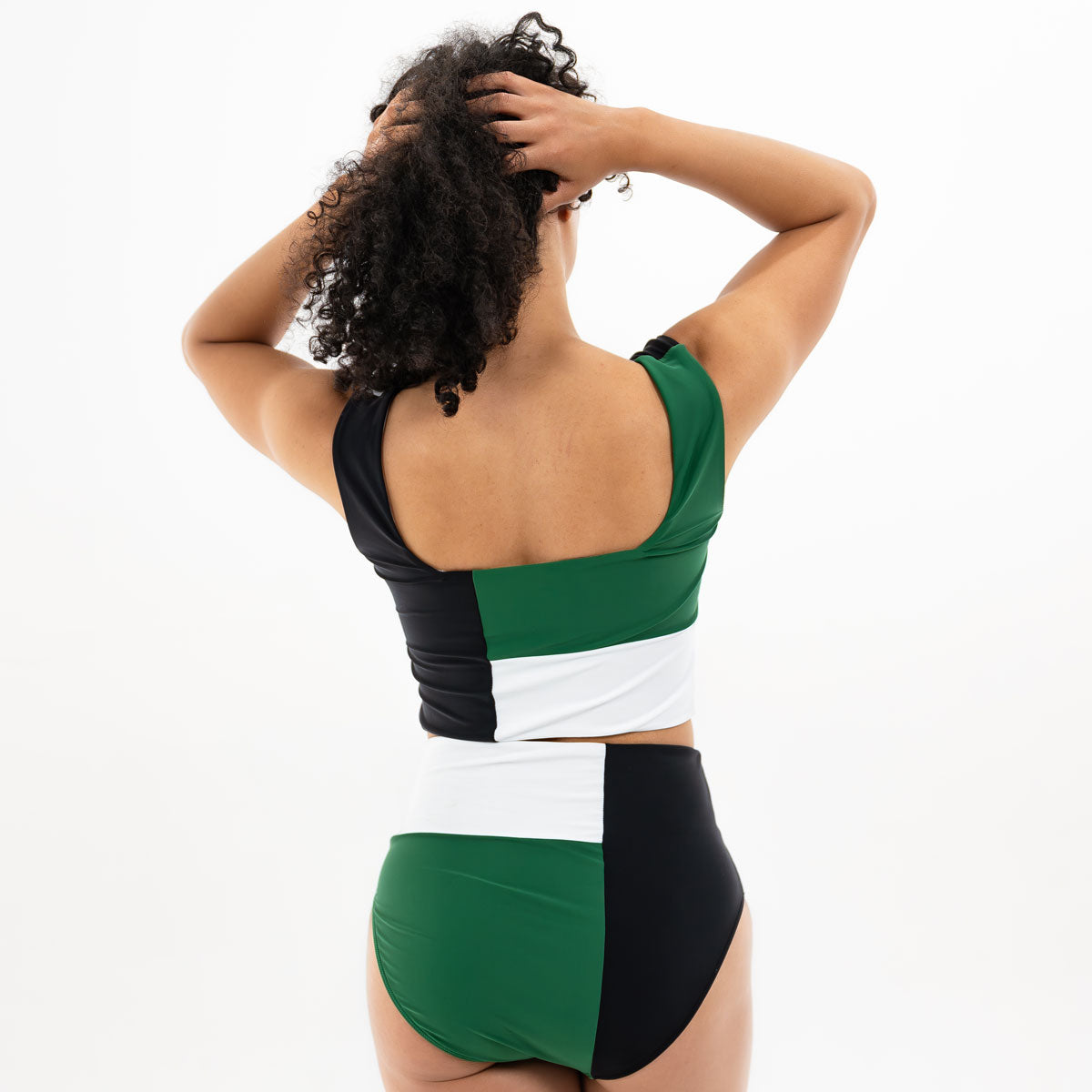 Square Neck Crop Tankini Top