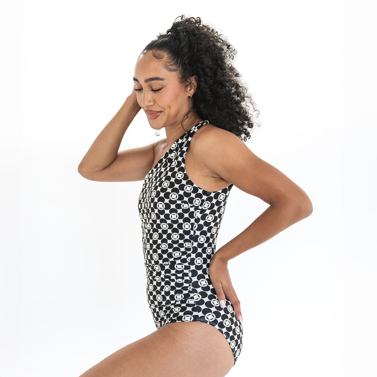 Single Shoulder One Piece Swimsuit