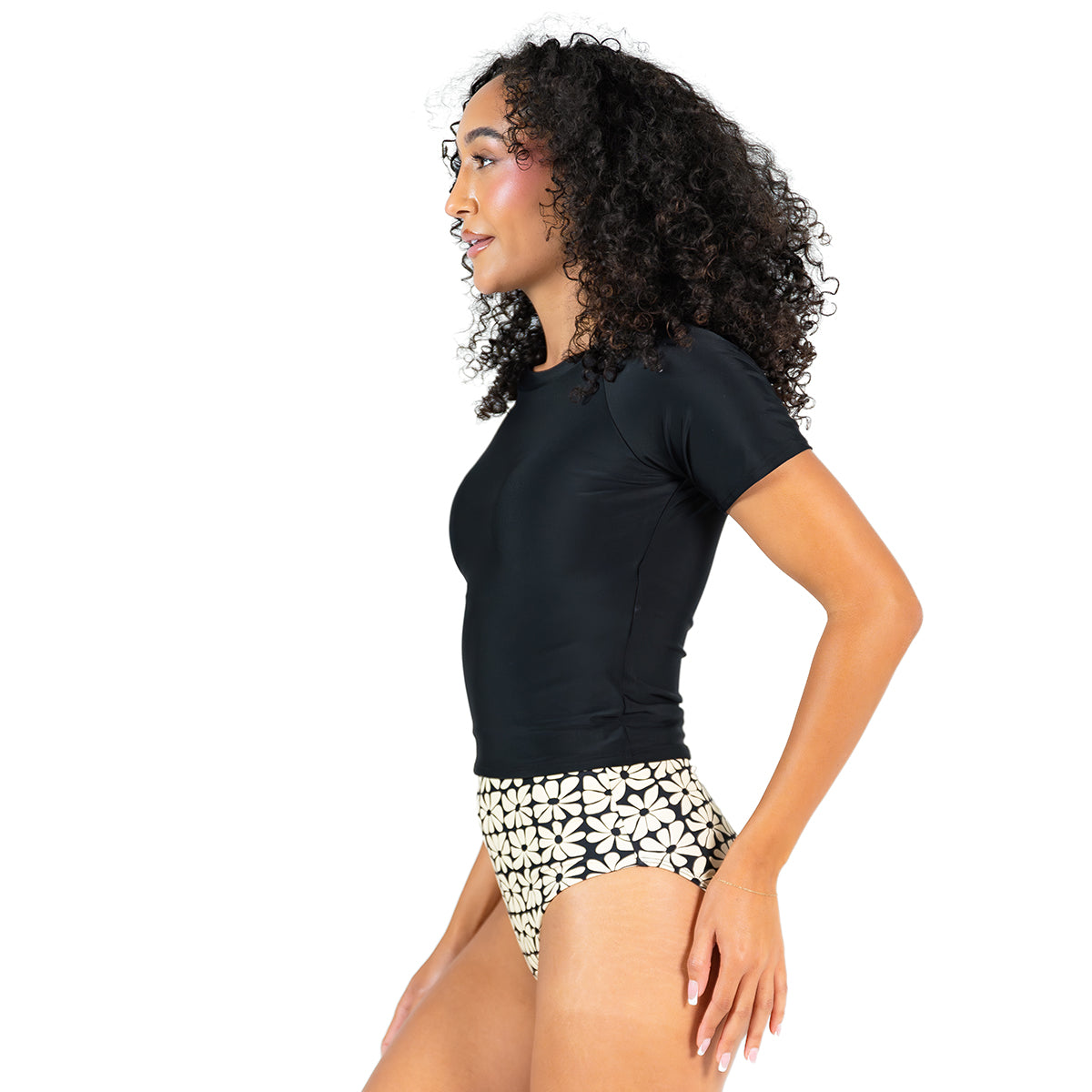 Short Sleeve Rash Guard Tankini Top