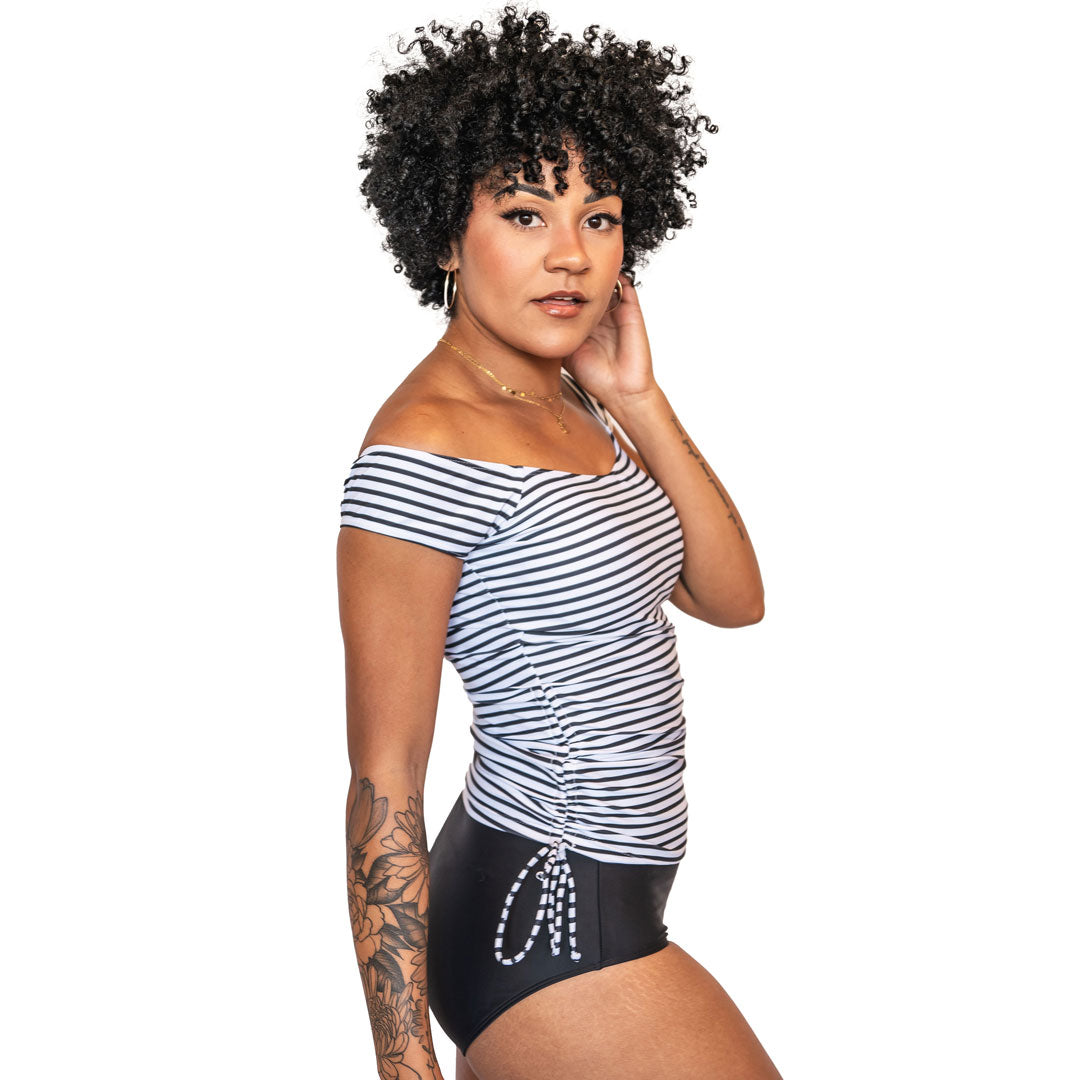 Borders at Balcony TANKINI SWIM TOP