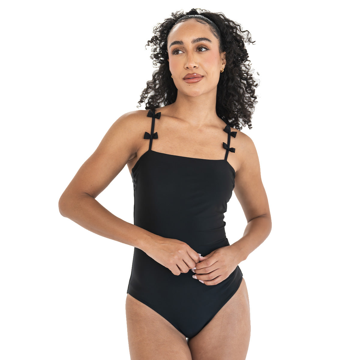 Repeating Bow One Piece Swimsuit