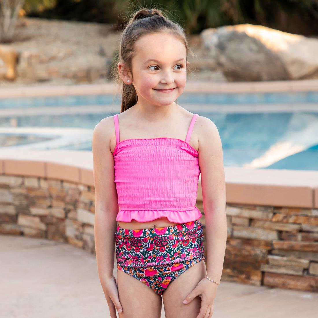 Smocked Tankini Top (Girls)