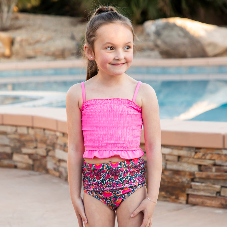 Smocked Tankini Top (Girls) by Janela Bay