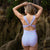 Wide Strap Cross Back One Piece Swimsuit