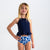 High Neck Peplum Tankini Top (Girls)