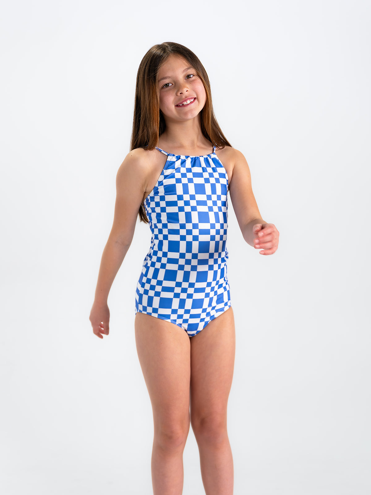 High Neck One Piece Swimsuit (Girls)