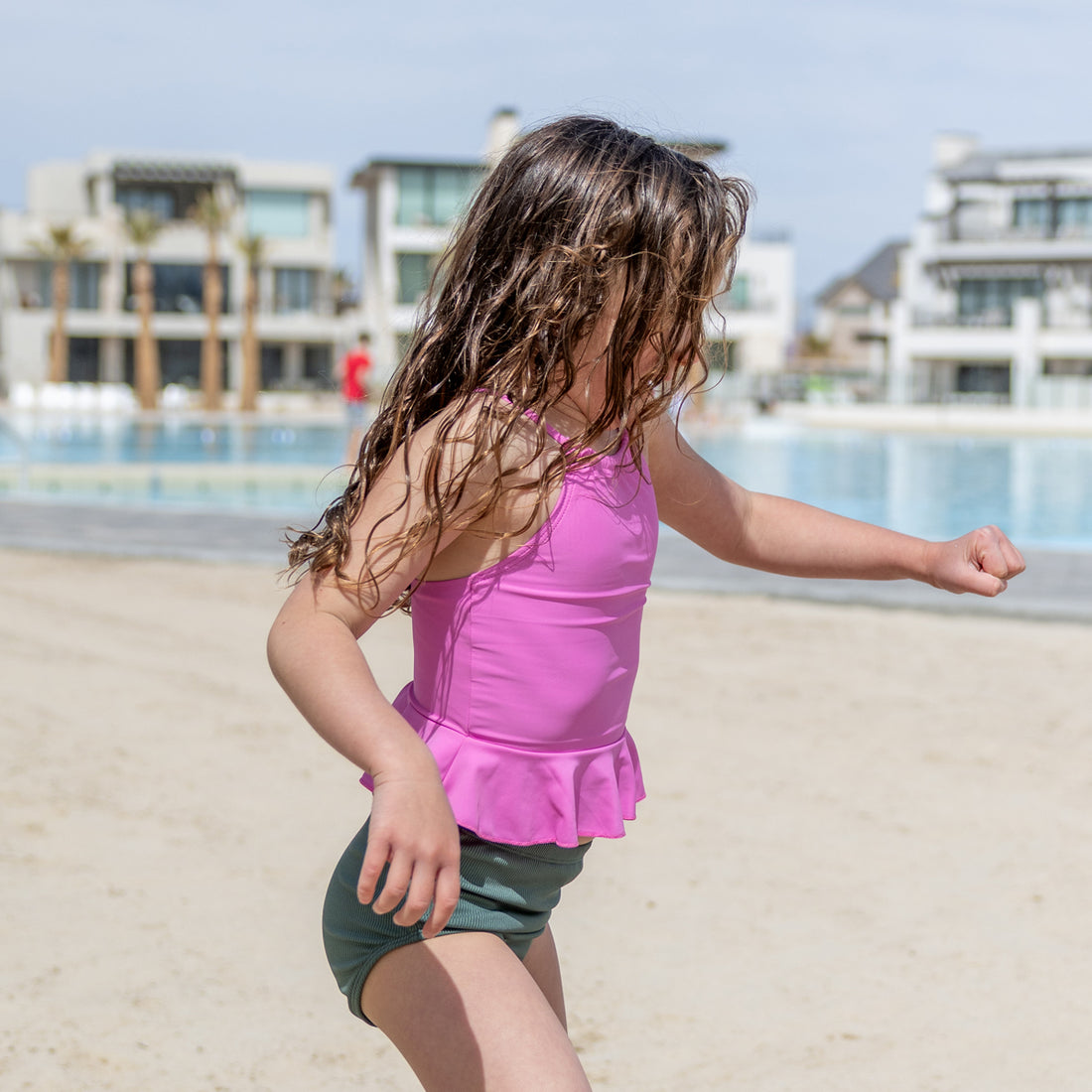 Original High Waist Bottoms (Girls), Olive Ribbed / 2T, main product image by Janela Bay