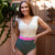 V Neck Gathered One Piece Swimsuit