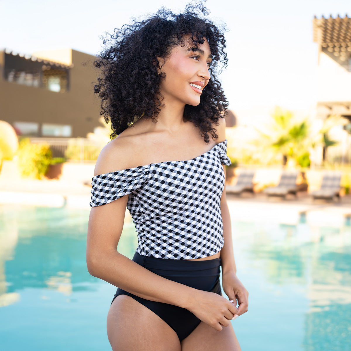 Drop Sleeve Tankini Top