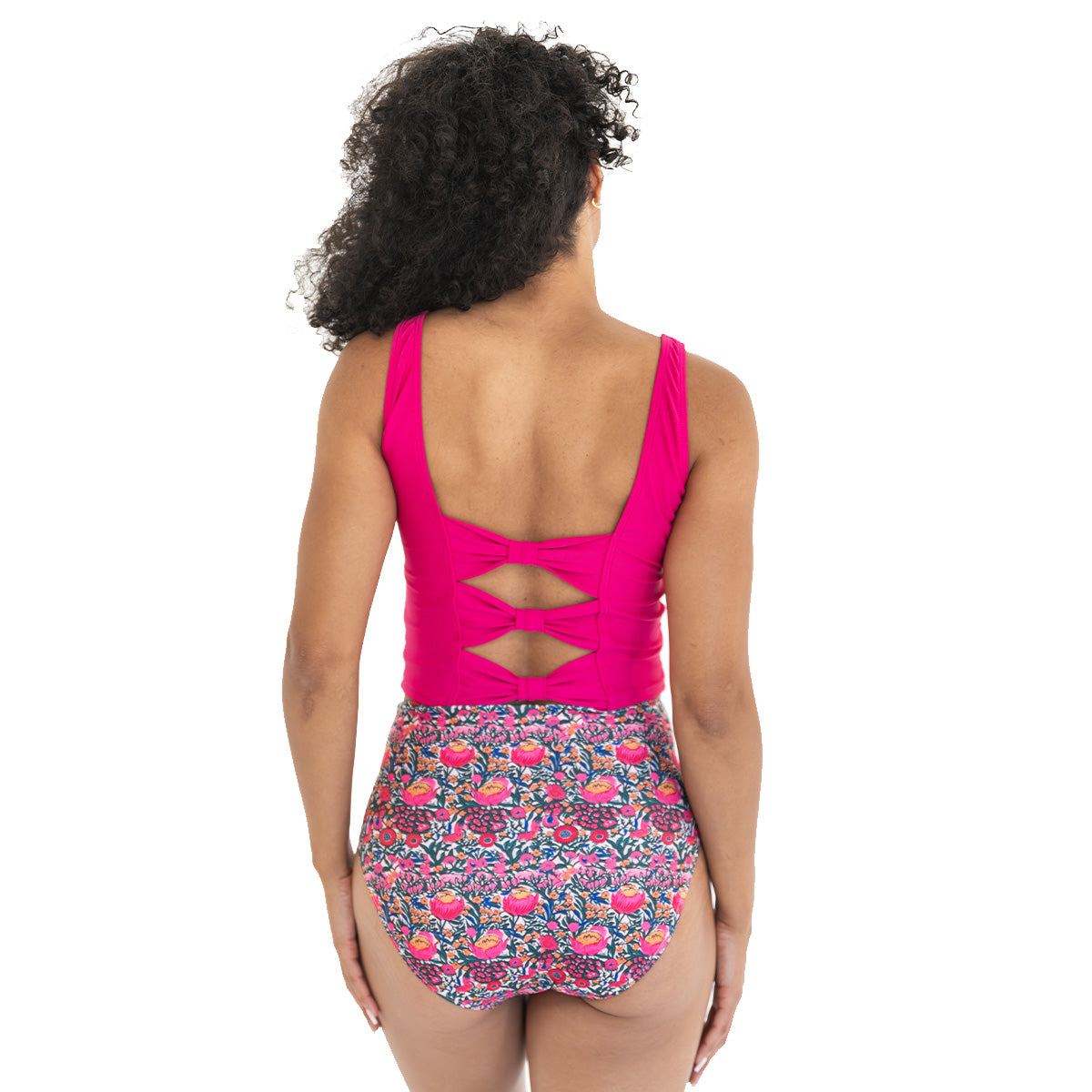 Triple Bow Back Tankini Top