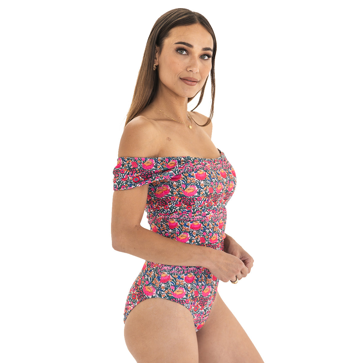Drop Sleeve One Piece Swimsuit