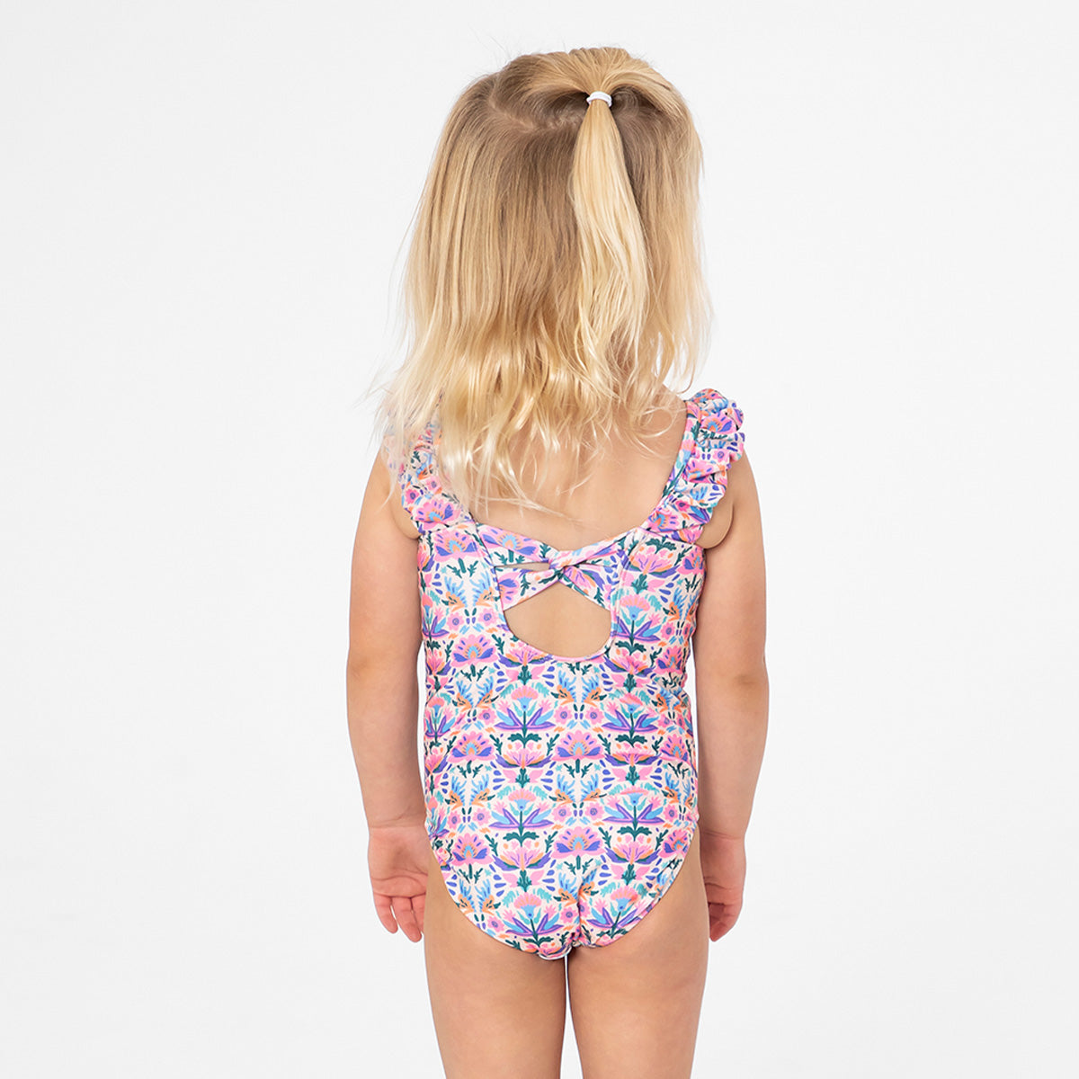 Puffy Sleeve One Piece Swimsuit (Girls)