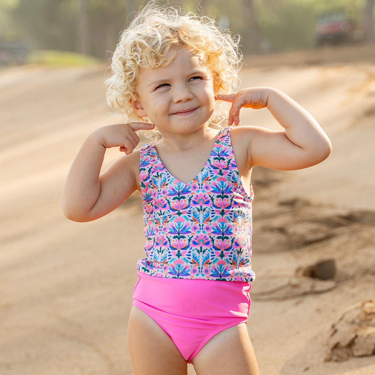 V Neck Tankini Top (Girls)