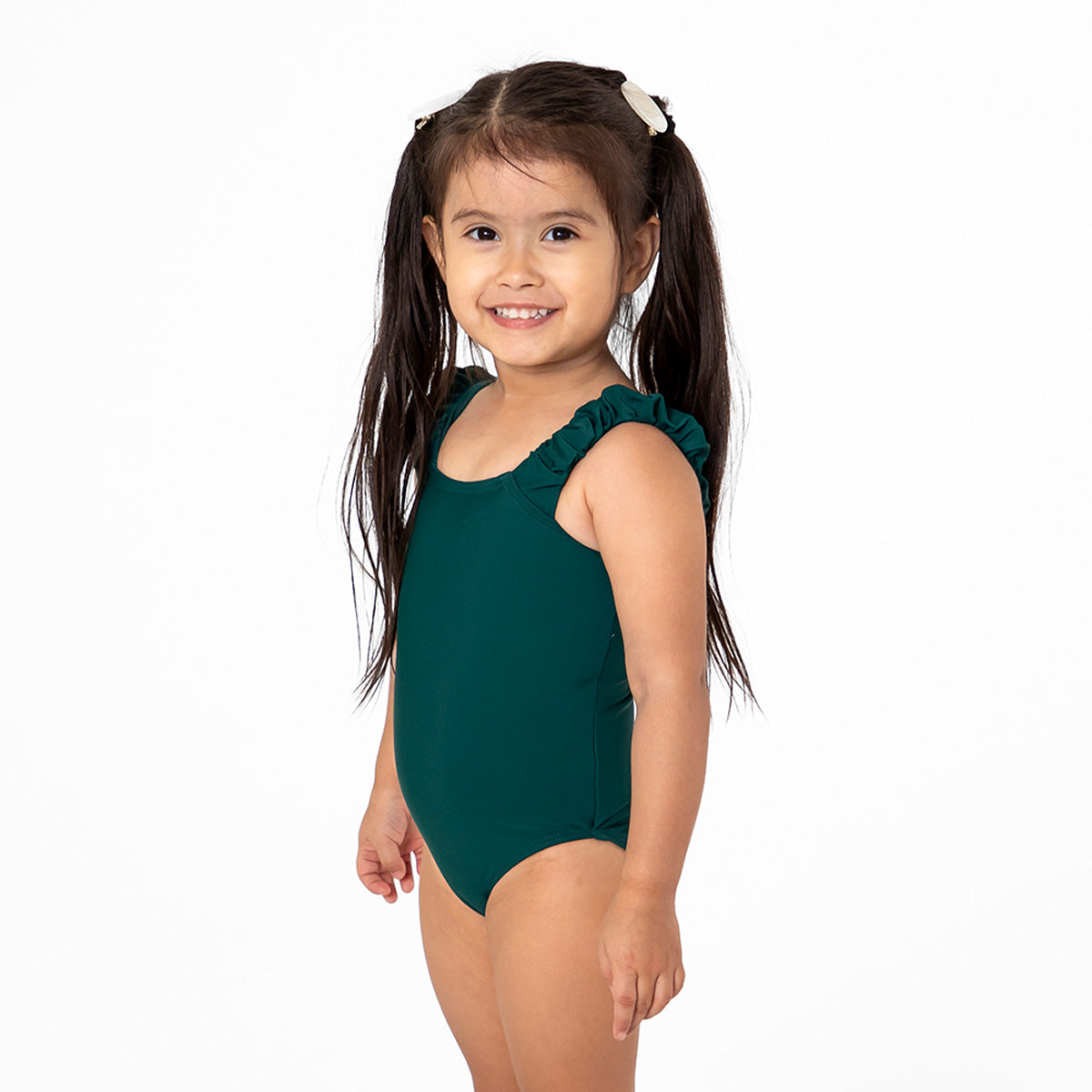 Puffy Sleeve One Piece Swimsuit (Girls)