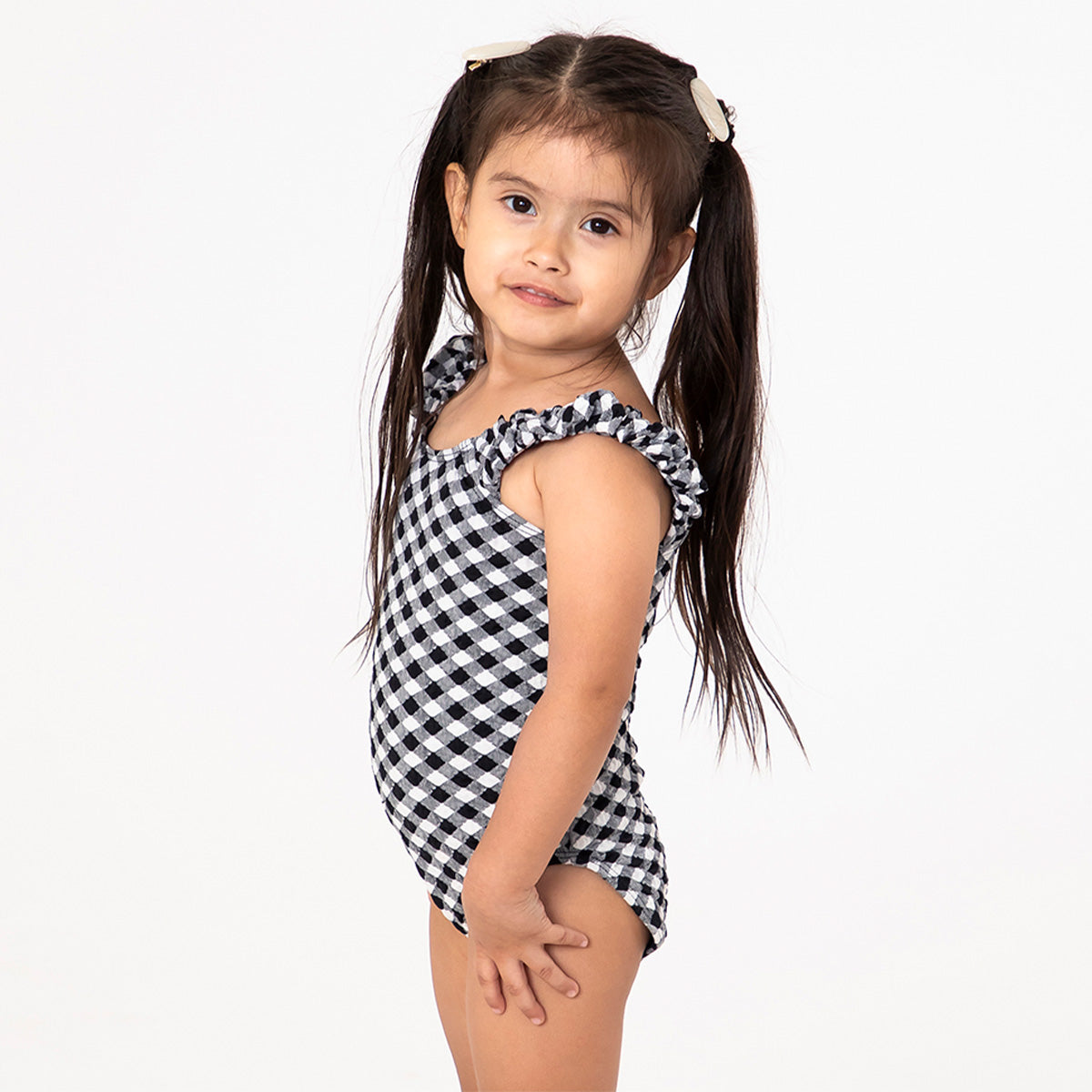 Puffy Sleeve One Piece Swimsuit (Girls)