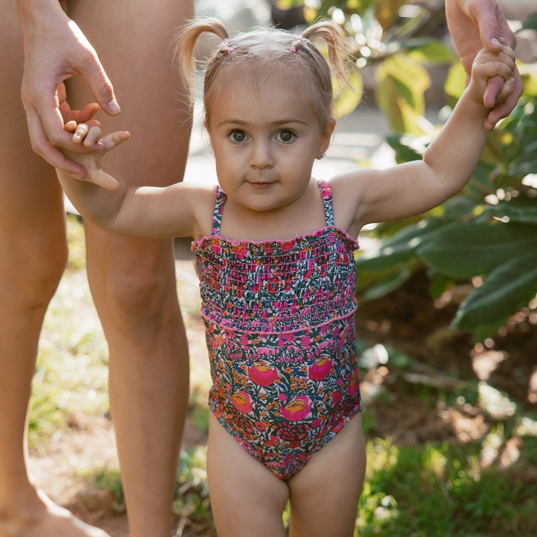 Smocked One Piece Swimsuit (Girls)