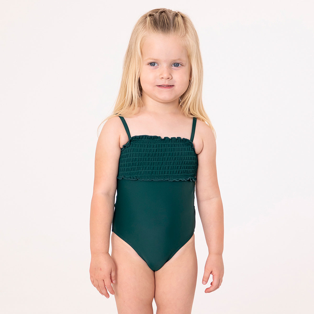 Smocked One Piece Swimsuit (Girls)