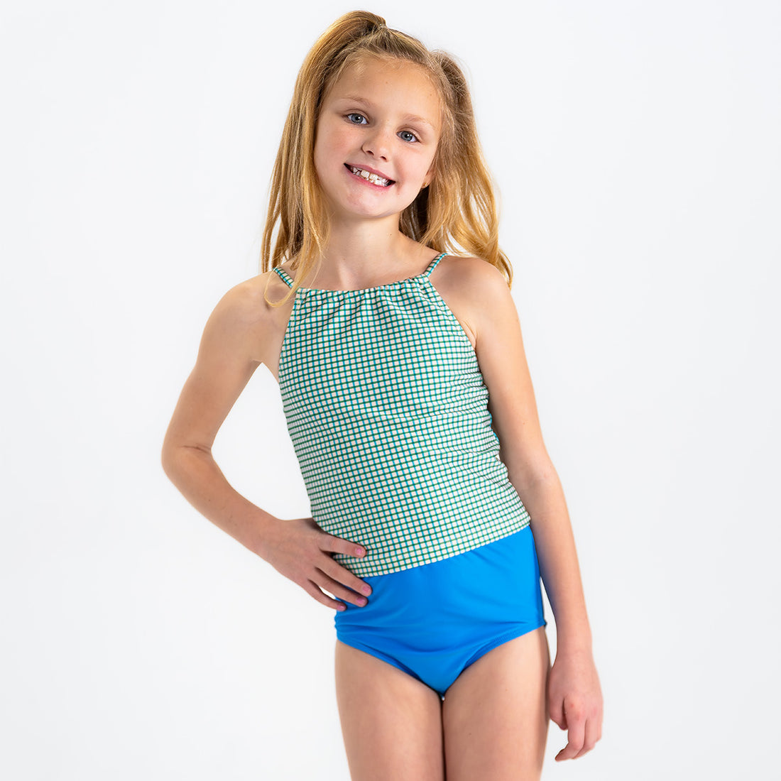 Original High Waist Bottoms (Girls), Bright Blue / 2T, main product image by Janela Bay