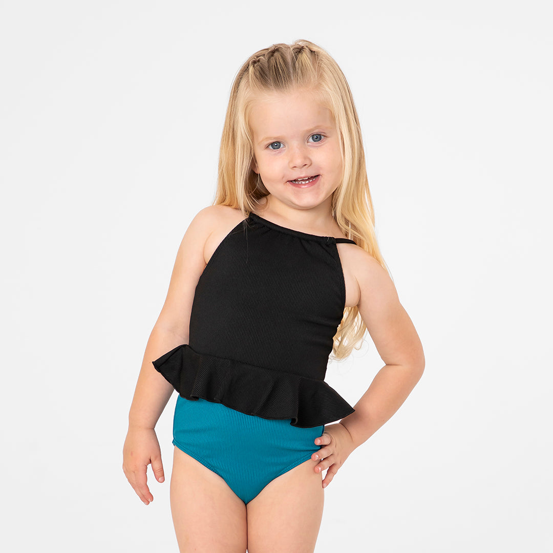High Neck Peplum Tankini Top (Girls)