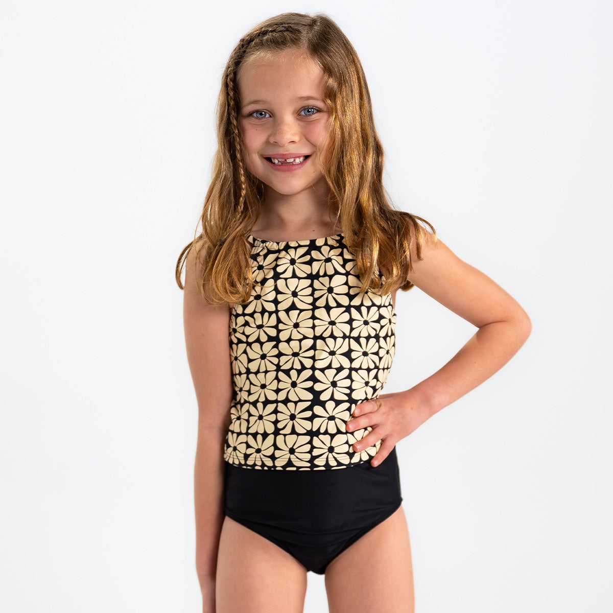 High Neck Crop Tankini Top (Girls)