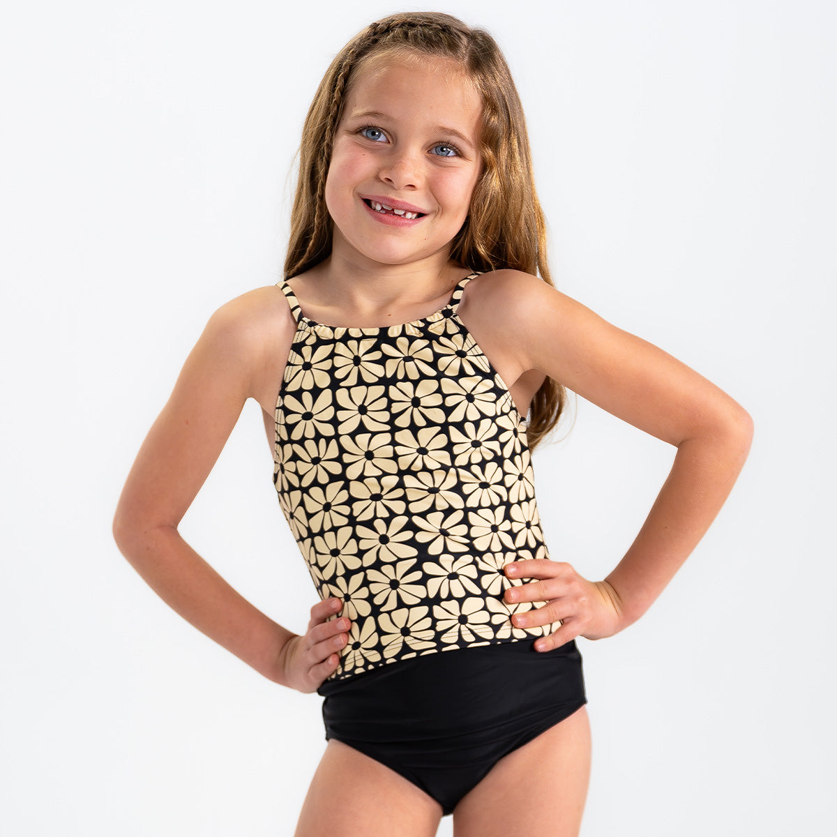 High Neck Crop Tankini Top (Girls)