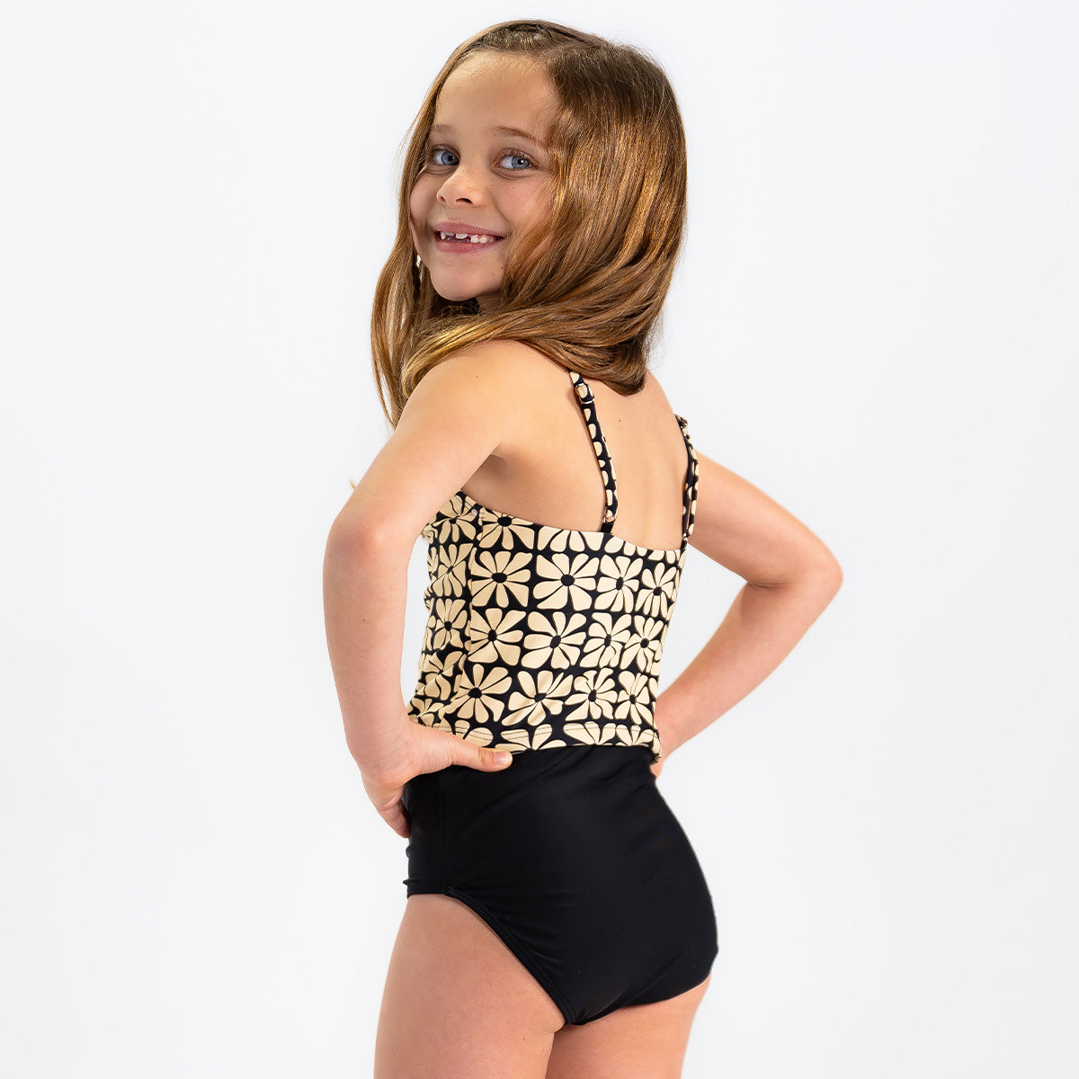 High Neck Crop Tankini Top (Girls)