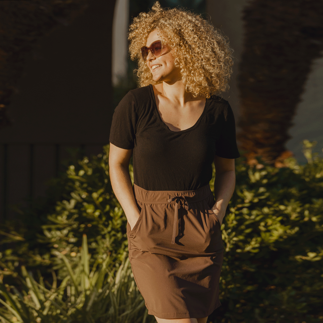 Travel Skirt Knee Length