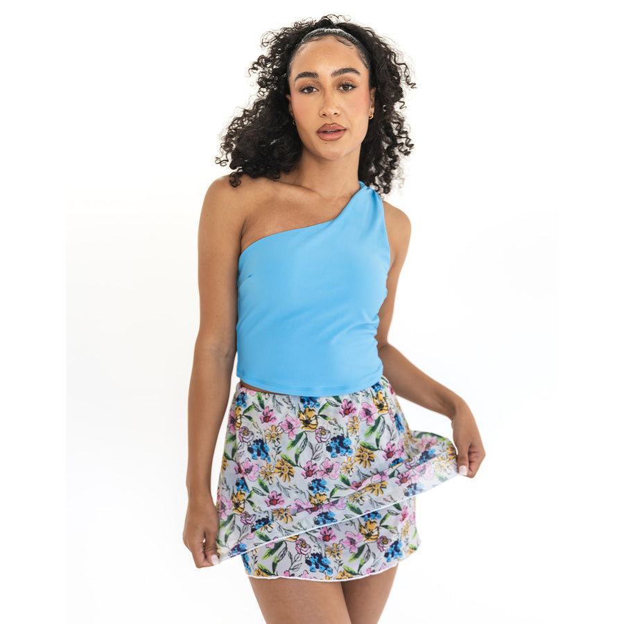 Alternate view of Mesh Double Layer Skirt by Janela Bay