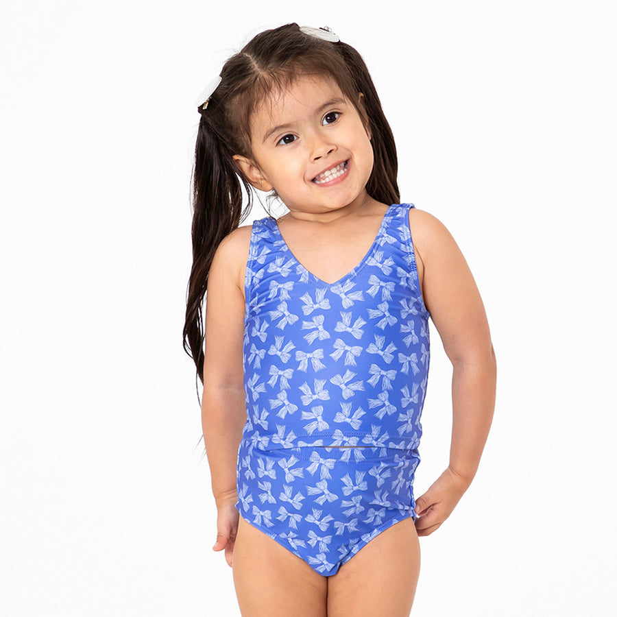 Alternate view of V Neck Tankini Top (Girls) by Janela Bay