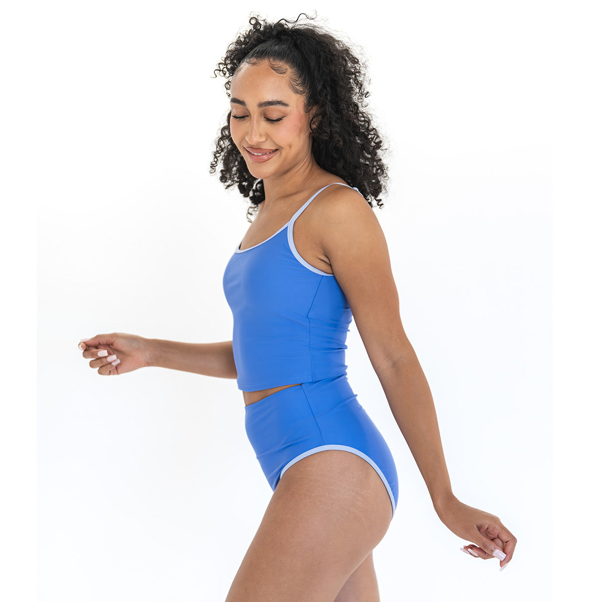 Spaghetti Strap Outline Tankini Top