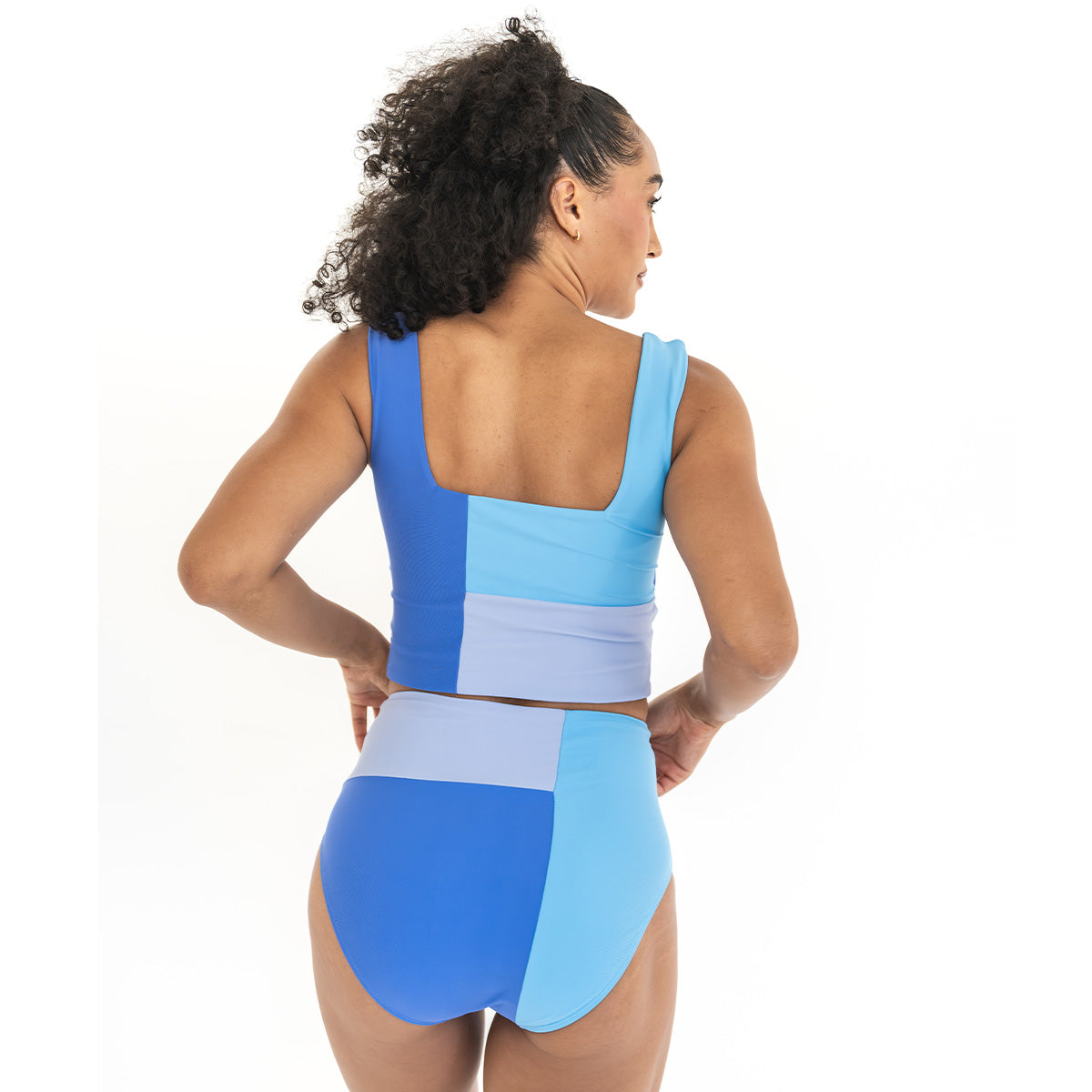 Square Neck Crop Tankini Top