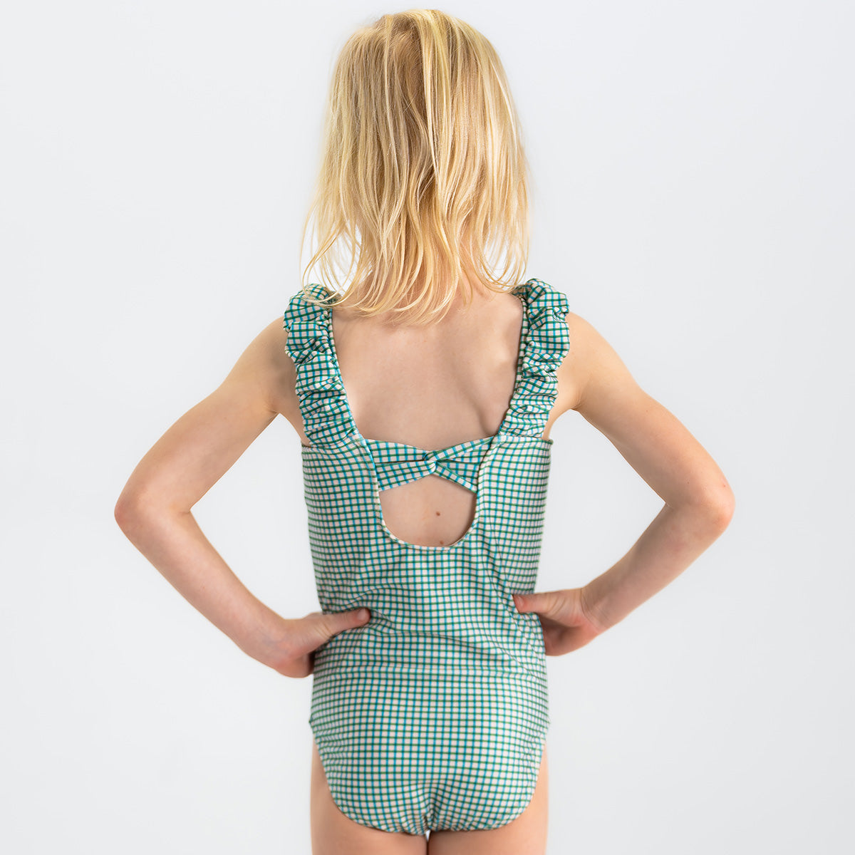 Puffy Sleeve One Piece Swimsuit (Girls)