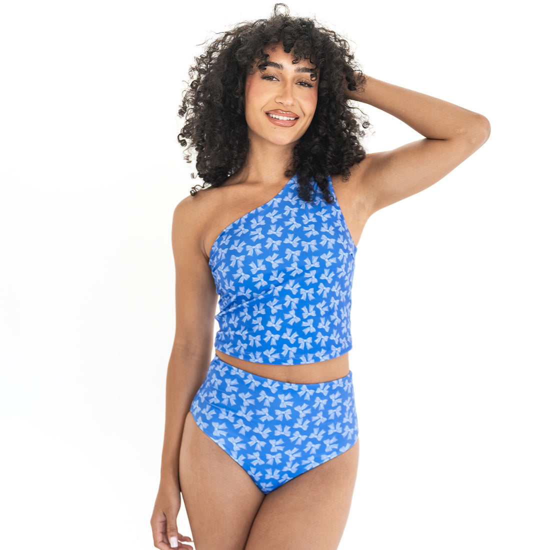Single Shoulder Tankini Top by Janela Bay