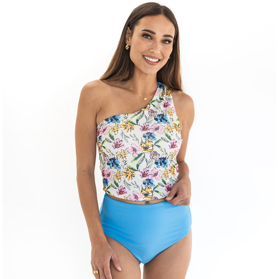 Alternate view of Single Shoulder Tankini Top by Janela Bay