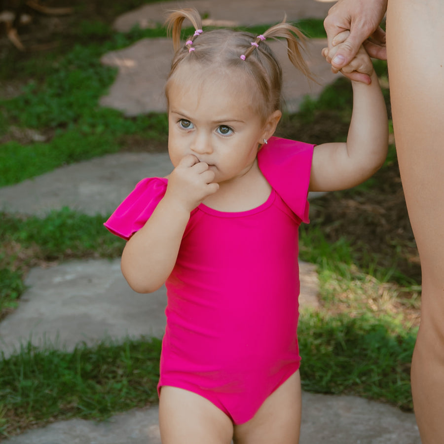 Ruffle Sleeve One Piece (Girls) by Janela Bay