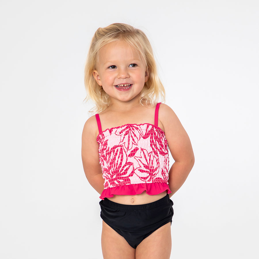 Alternate view of Smocked Tankini Top (Girls) by Janela Bay