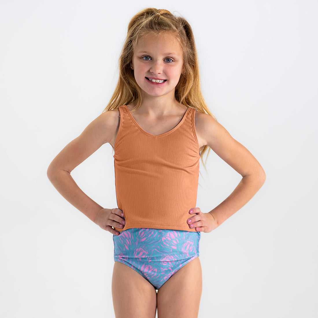 V Neck Tankini Top (Girls)