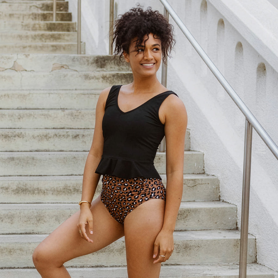 Ruched High Waist Bottoms