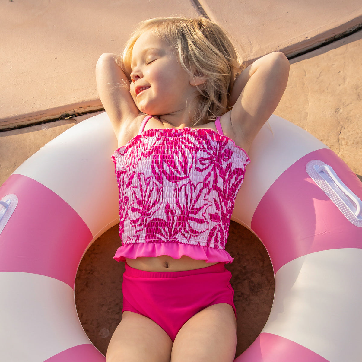 Smocked Tankini Top (Girls), thumbnail image 2 of 4