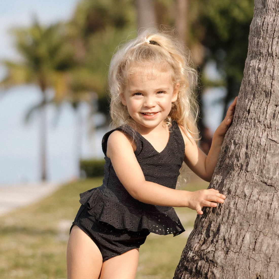 V Neck Peplum Tankini Top (Girls)