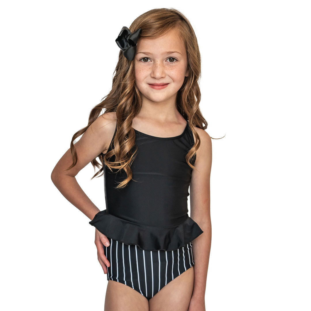 Scoop Neck Peplum Tankini Top (Girls)