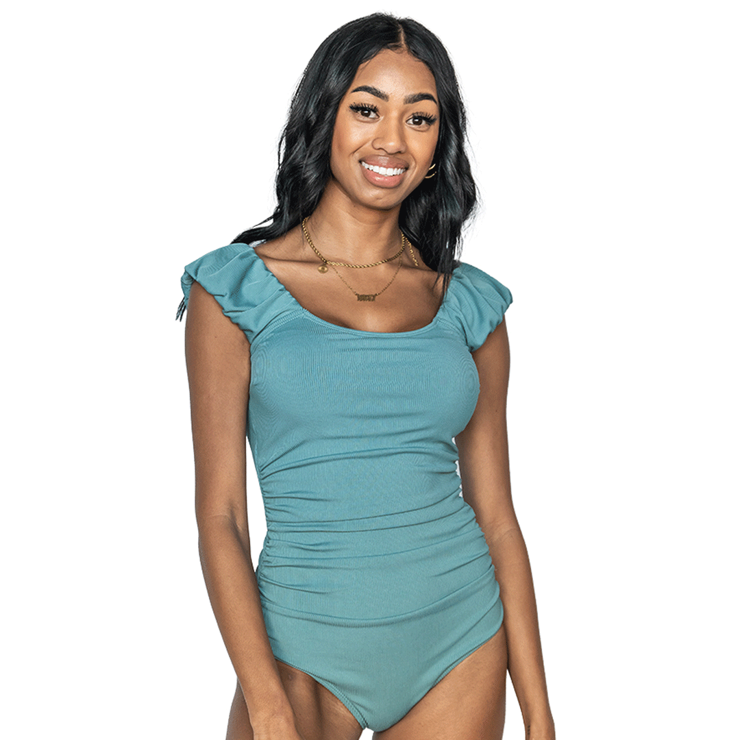 Turquoise one piece swimsuit sales