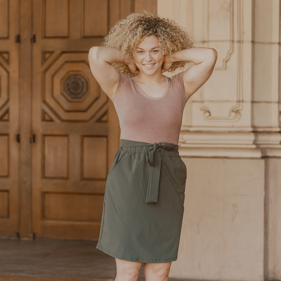 Waist Tie Travel Skirt