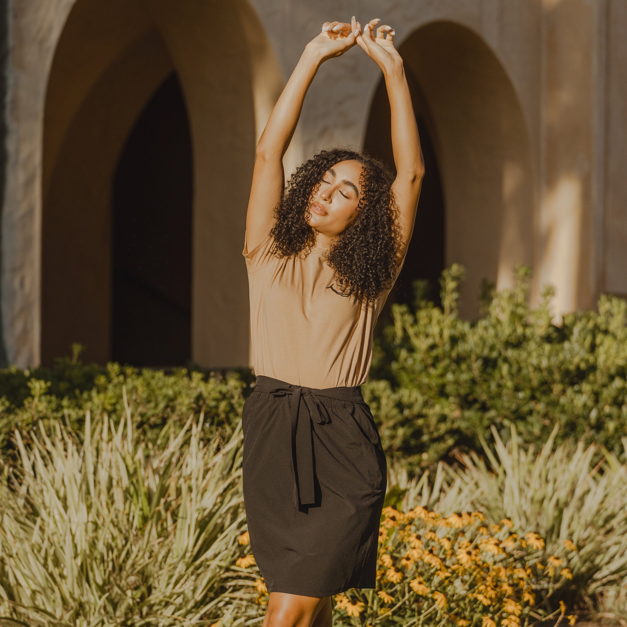 Waist Tie Travel Skirt
